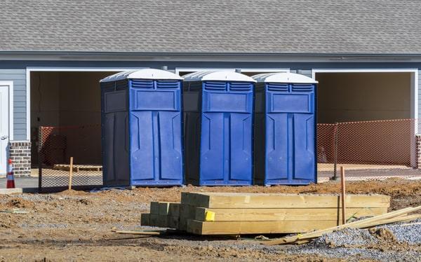 our portable restrooms for job sites include features such as non-slip flooring, secure locking systems, and ventilation to ensure safety and comfort for workers